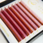 7 rânduri - MIX • Chrome Pink • 0.07 (6-12 mm) - Extensii gene colorate