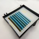 7 rânduri - MIX • Albastru neon • 0.07 (6-12 mm) - Extensii gene colorate
