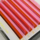 7 rânduri - MIX • Roz neon • 0.07 (6-12 mm) - Extensii gene colorate