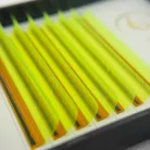 7 rânduri - MIX • Galben neon • 0.07 (6-12 mm) - Extensii gene colorate
