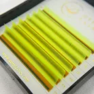 7 rânduri - MIX • Galben neon • 0.07 (6-12 mm) - Extensii gene colorate