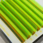 7 rânduri - MIX • Verde neon • 0.07 (6-12 mm) - Extensii gene colorate