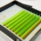 7 rânduri - MIX • Verde neon • 0.07 (6-12 mm) - Extensii gene colorate