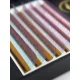 7 rânduri - MIX • Albastru ocean / Roz Ombre • 0.07 (6-12 mm) - Extensii gene colorate
