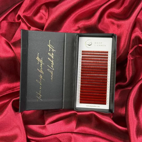 20 rânduri - MIX • Redwine • 0.07 - Extensii gene colorate